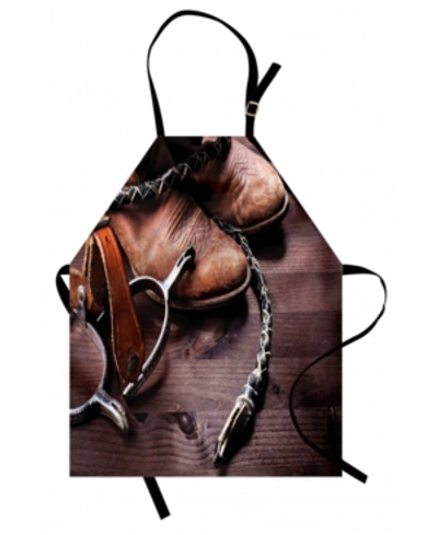 Ambesonne Western Apron In Brown