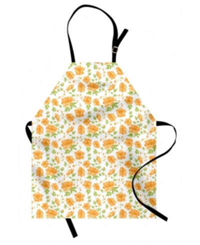 Ambesonne Flower Apron In Orange