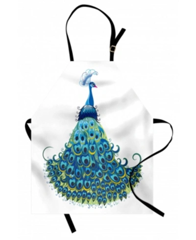 Ambesonne Peacock Apron In Green