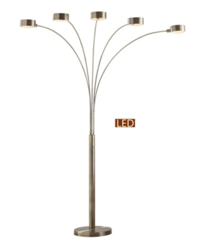 Artiva Usa Micah Led 5-arch Floor Lamp W/dimmer In Bronze