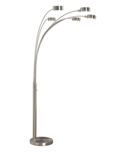 Artiva Usa Micah Plus Modern Led 88" 5-arched Floor Lamp With Dimmer In Silver