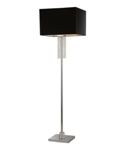 Artiva Usa Adelyn 63" Square Modern Crystal Floor Lamp In Silver