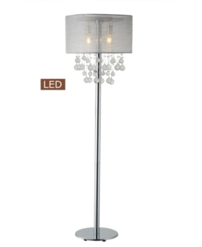 Artiva Usa Charlotte 61" Modern Led Floor Lamp With Bubbles Glass Balls In Silver