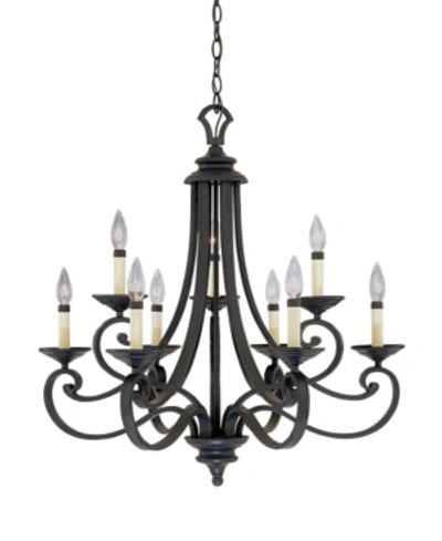 Designer's Fountain Designers Fountain Barcelona 9 Light Chandelier In Black