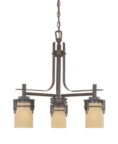 Designer's Fountain Designers Fountain Mission Ridge 3 Light Down Chandelier In Brown