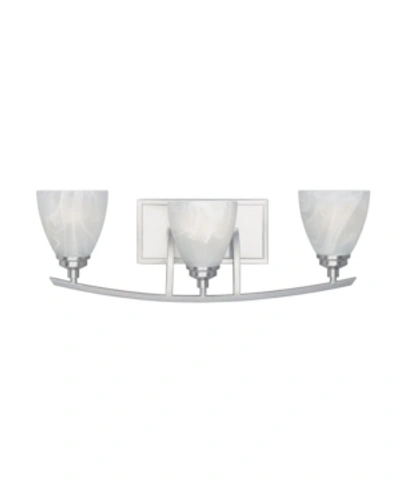 Designer's Fountain Designers Fountain Tackwood 3 Light Bath Bar In Platinum