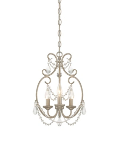 Designer's Fountain Designers Fountain Dahlia 3 Light Mini Chandelier In Platinum