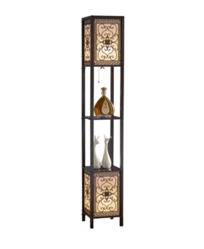 Artiva Usa Infinity 64" Heart Shelf Floor Lamp In Coffee Bea