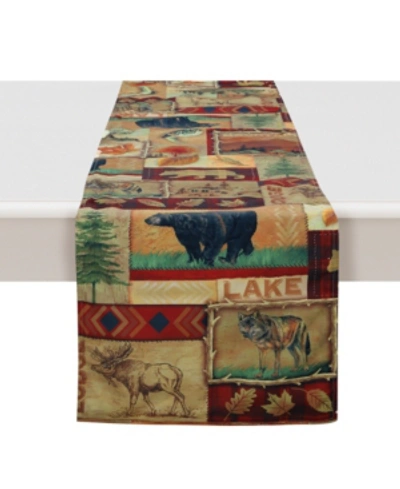 Laural Home Lodge Collage Table Runner In Multi Collage