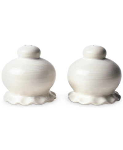 Coton Colors By Laura Johnson Signature White Ruffle Salt And Pepper Shaker Set