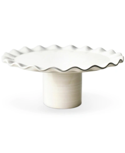 Coton Colors By Laura Johnson Signature White Ruffle Cake Stand