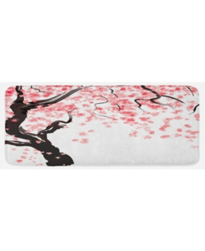 Ambesonne Floral Kitchen Mat In Black