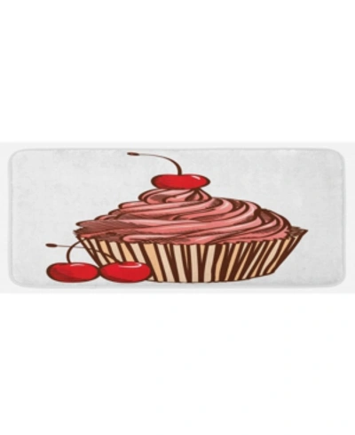 Ambesonne Cupcake Kitchen Mat In Coral