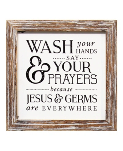 Stratton Home Decor Wash Your Hands Say Your Prayers In Grey