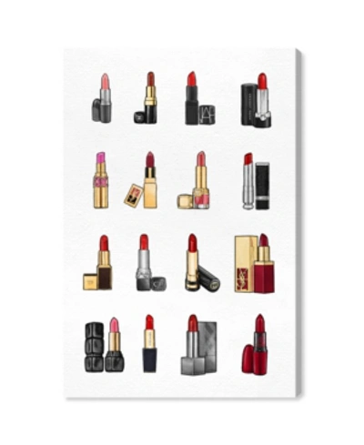Oliver Gal Makeup Pattern Giclee Art Print On Gallery Wrap Canvas In Gold