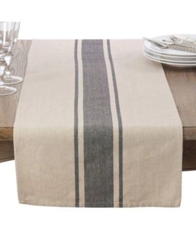 Saro Lifestyle Banded Design Table Runner In Natural