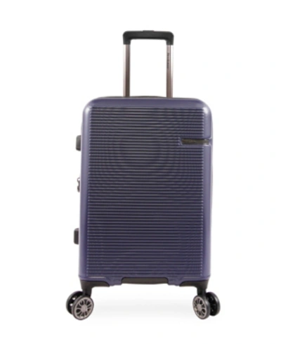 Brookstone Nelson 21" Hardside Carry-on Luggage With Charging Port In Navy