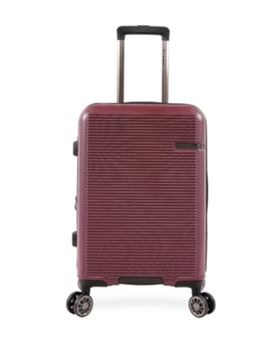 Brookstone Nelson 21" Hardside Carry-on Luggage With Charging Port In Plum