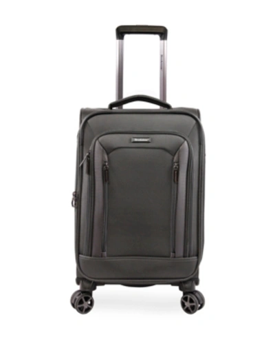 Brookstone Elswood 21" Softside Carry-on Luggage With Charging Port In Charcoal