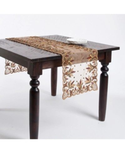 Saro Lifestyle Hand Beaded Design Table Runner, 16" X 72" In Multi