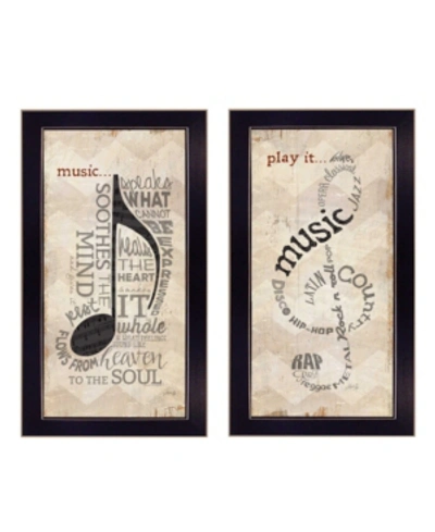 Trendy Decor 4u Music Collection By Marla Rae, Printed Wall Art, Ready To Hang, Black Frame, 22" X 20" In Multi