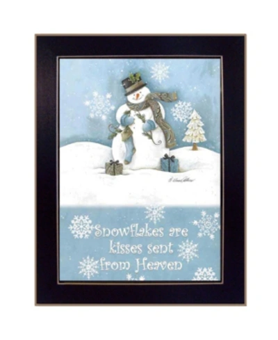 Trendy Decor 4u Trendy Snowman By Diane Arthur, Printed Wall Art, Ready To Hang, Black Frame, 10" X 14" In Multi