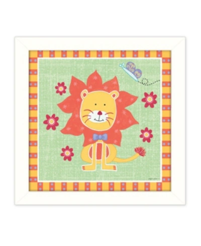 Trendy Decor 4u Beetle And Bob Baby Lion By Annie Lapoint, Printed Wall Art, Ready To Hang, White Frame, 14" X 14" In Multi