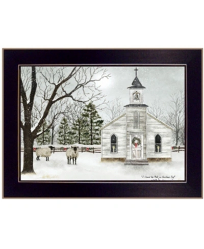 Trendy Decor 4u I Heard The Bells On Christmas By Billy Jacobs, Ready To Hang Framed Print, Black Frame, 18" X 14" In Multi