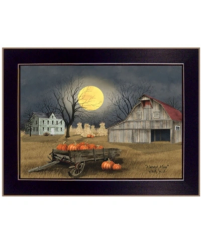 Trendy Decor 4u Harvest Moon By Billy Jacobs, Ready To Hang Framed Print, Black Frame, 18" X 14" In Multi