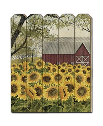 Trendy Decor 4u Sunshine By Billy Jacobs, Printed Wall Art On A Wood Picket Fence, 16" X 20" In Multi