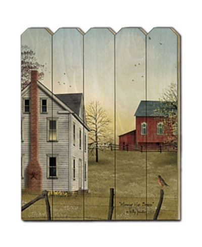 Trendy Decor 4u Morning Has Broken By Billy Jacobs, Printed Wall Art On A Wood Picket Fence, 16" X 20" In Multi