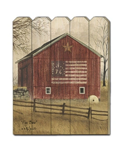 Trendy Decor 4u Flag Barn By Billy Jacobs, Printed Wall Art On A Wood Picket Fence, 16" X 20" In Multi
