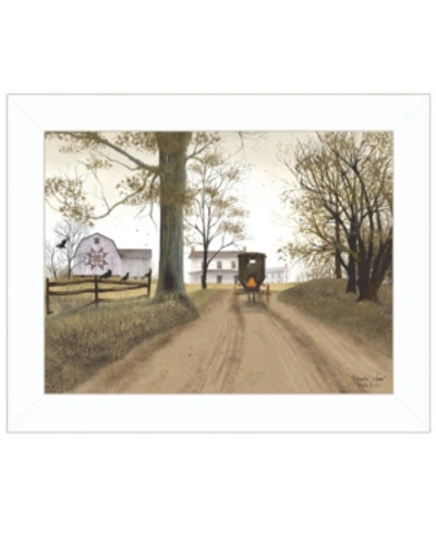 Trendy Decor 4u Headin Home By Billy Jacobs, Ready To Hang Framed Print, White Frame, 19" X 15" In Multi