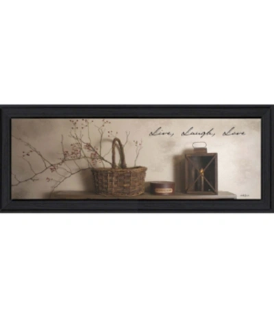 Trendy Decor 4u Live, Laugh And Love By Billy Jacobs, Printed Wall Art, Ready To Hang, Black Frame, 14" X 38" In Multi