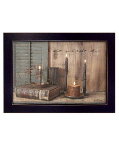 Trendy Decor 4u Let Your Light Shine By Billy Jacobs, Printed Wall Art, Ready To Hang, Black Frame, 14" X 10" In Multi