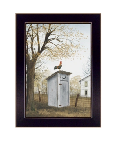 Trendy Decor 4u Morning Commute Outhouse By Billy Jacobs, Ready To Hang Framed Print, Black Frame, 14" X 18" In Multi
