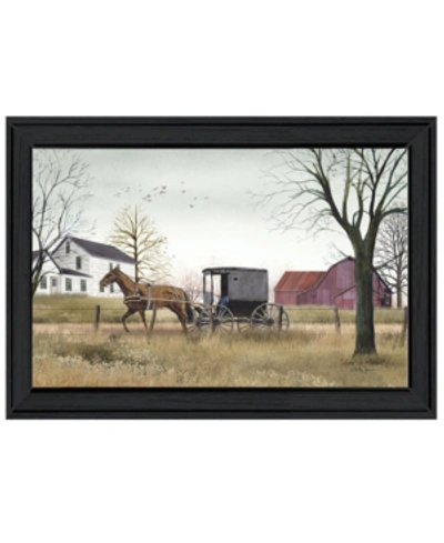 Trendy Decor 4u Going To Market By Billy Jacobs, Ready To Hang Framed Print, Black Frame, 20" X 14" In Multi