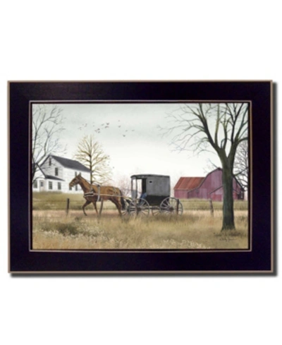 Trendy Decor 4u Goin' To Market By Billy Jacobs, Printed Wall Art, Ready To Hang, Black Frame, 14" X 10" In Multi