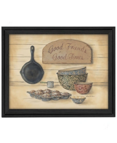 Trendy Decor 4u Good Friends By Pam Britton, Printed Wall Art, Ready To Hang, Black Frame, 19" X 15" In Multi