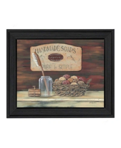 Trendy Decor 4u Handmade Soaps By Pam Britton, Printed Wall Art, Ready To Hang, Black Frame, 13" X 16" In Multi