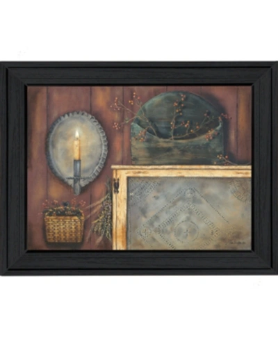 Trendy Decor 4u Tin Sconce By Pam Britton, Printed Wall Art, Ready To Hang, Black Frame, 19" X 15" In Multi