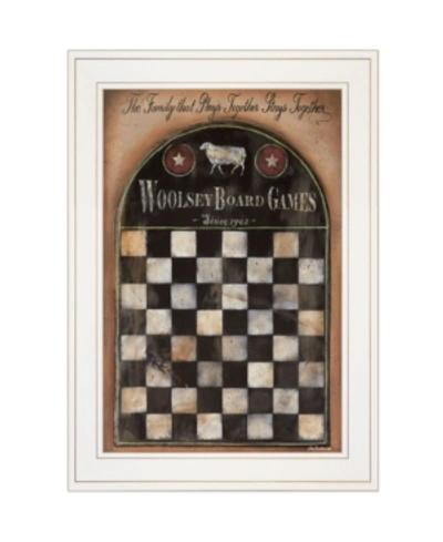 Trendy Decor 4u Woolsey Board Game By Pam Britton, Ready To Hang Framed Print, White Frame, 15" X 21" In Multi