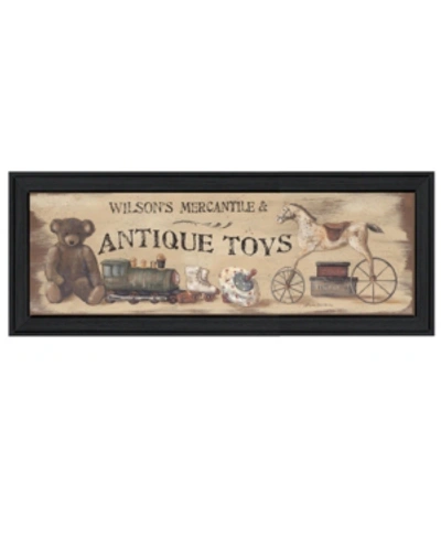 Trendy Decor 4u Antique Toys By Pam Britton, Printed Wall Art, Ready To Hang, Black Frame, 20" X 8" In Multi