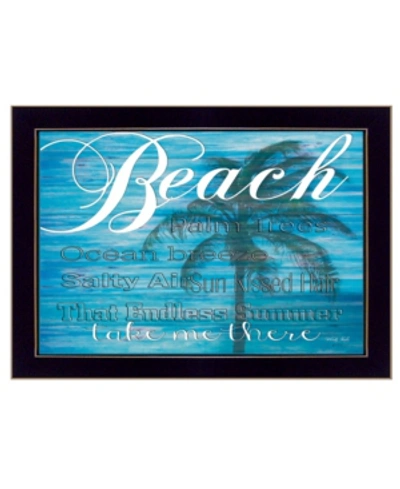 Trendy Decor 4u Take Me There By Cindy Jacobs, Printed Wall Art, Ready To Hang, Black Frame, 14" X 10" In Multi