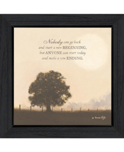 Trendy Decor 4u New Ending By Bonnie Mohr, Printed Wall Art, Ready To Hang, Black Frame, 21" X 21" In Multi