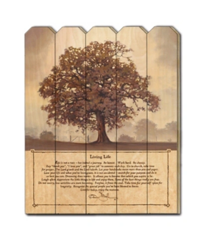 Trendy Decor 4u Living Life By Bonnie Mohr, Printed Wall Art On A Wood Picket Fence, 16" X 20" In Multi