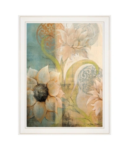Trendy Decor 4u Meandering Flowers I By Dee Dee, Ready To Hang Framed Print, White Frame, 21" X 27" In Multi