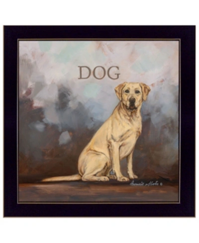 Trendy Decor 4u Dakota The Dog By Bonnie Mohr, Ready To Hang Framed Print, Black Frame, 14" X 14" In Multi