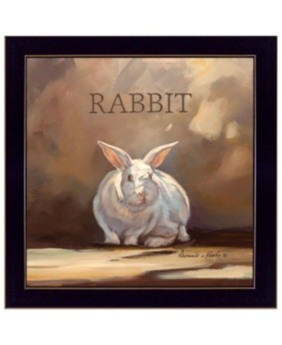 Trendy Decor 4u Ruby The Rabbit By Bonnie Mohr, Ready To Hang Framed Print, Black Frame, 14" X 14" In Multi