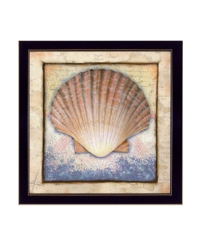 Trendy Decor 4u Shell By Ed Wargo, Printed Wall Art, Ready To Hang, Black Frame, 14" X 14" In Multi